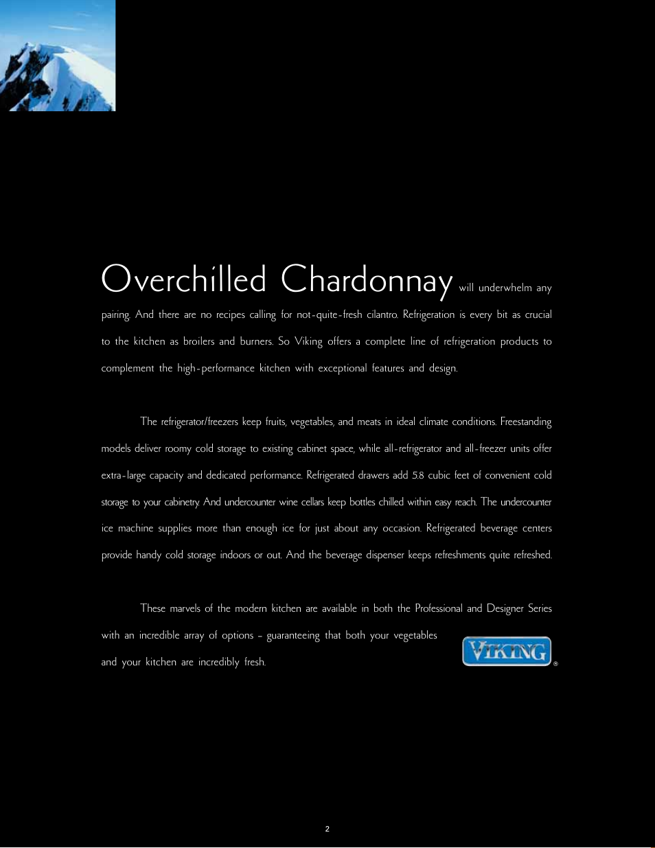 Overchilled chardonnay | Viking High-Performance Kitchen User Manual | Page 2 / 64