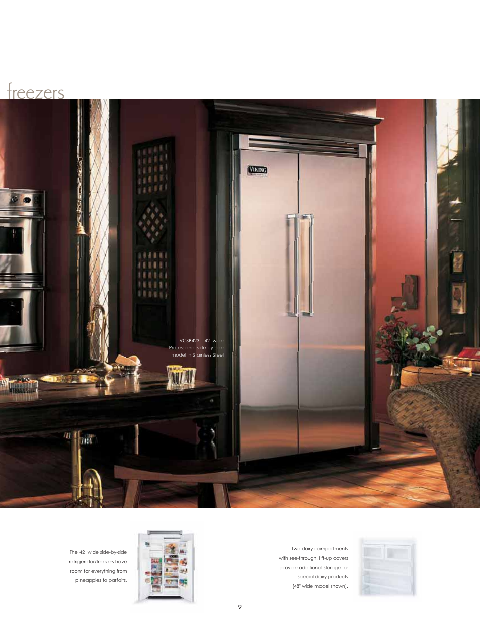 Freezers | Viking High-Performance Kitchen User Manual | Page 9 / 64