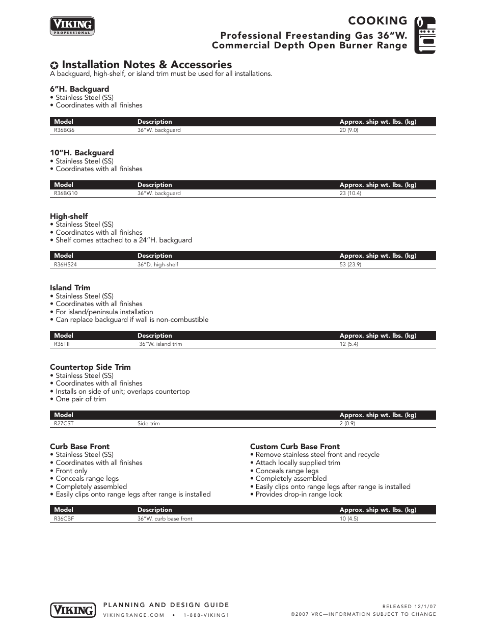 Cooking | Viking VGRC365-4GD User Manual | Page 5 / 6