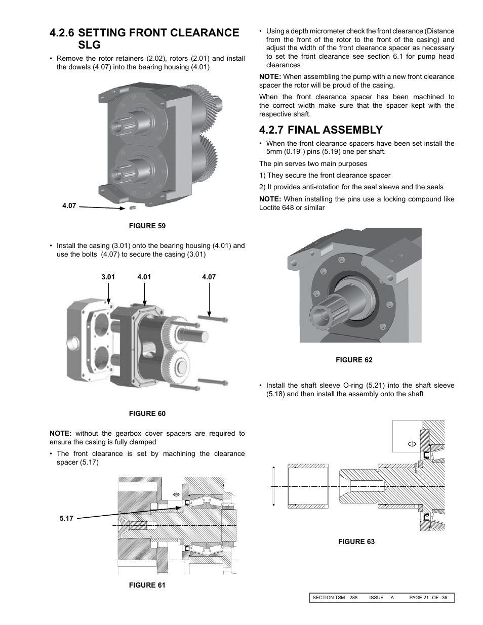 7 final assembly, 6 setting front clearance slg | Viking SLAL User Manual | Page 21 / 36