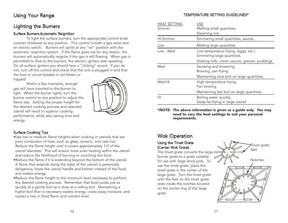 Wwo okk o op pe erra attiio on n | Viking F20465A User Manual | Page 6 / 20