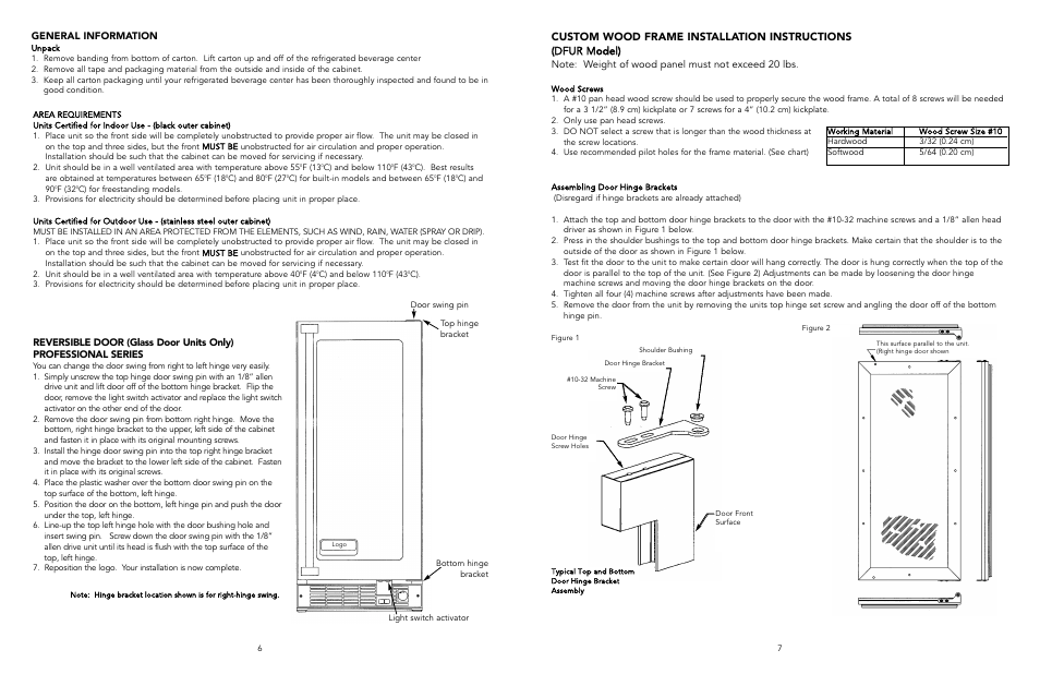 General information | Viking DUAR154 User Manual | Page 4 / 9