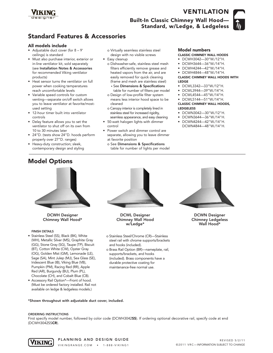 Viking DCWL User Manual | 7 pages