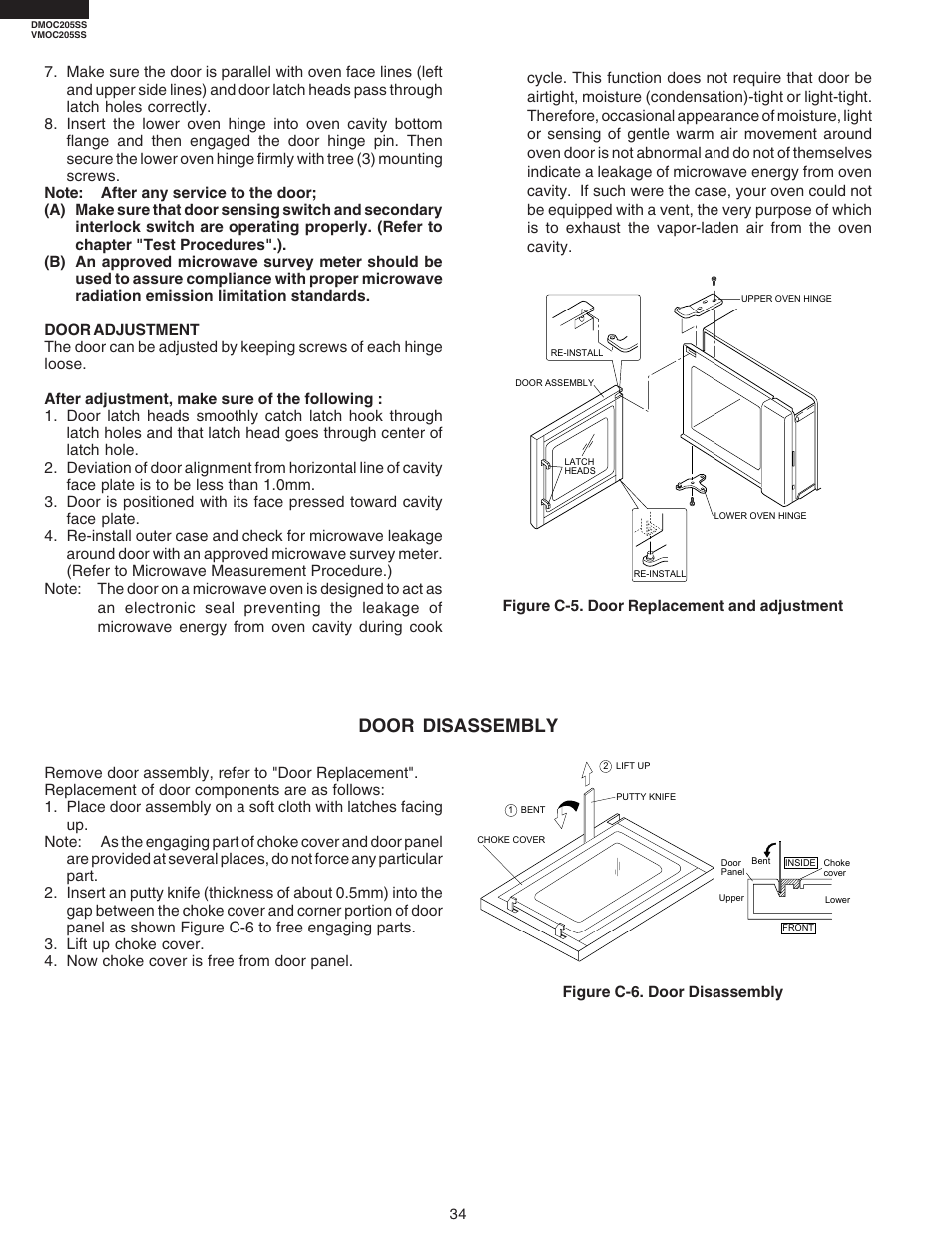 Door disassembly | Viking DMOC205SS User Manual | Page 36 / 48