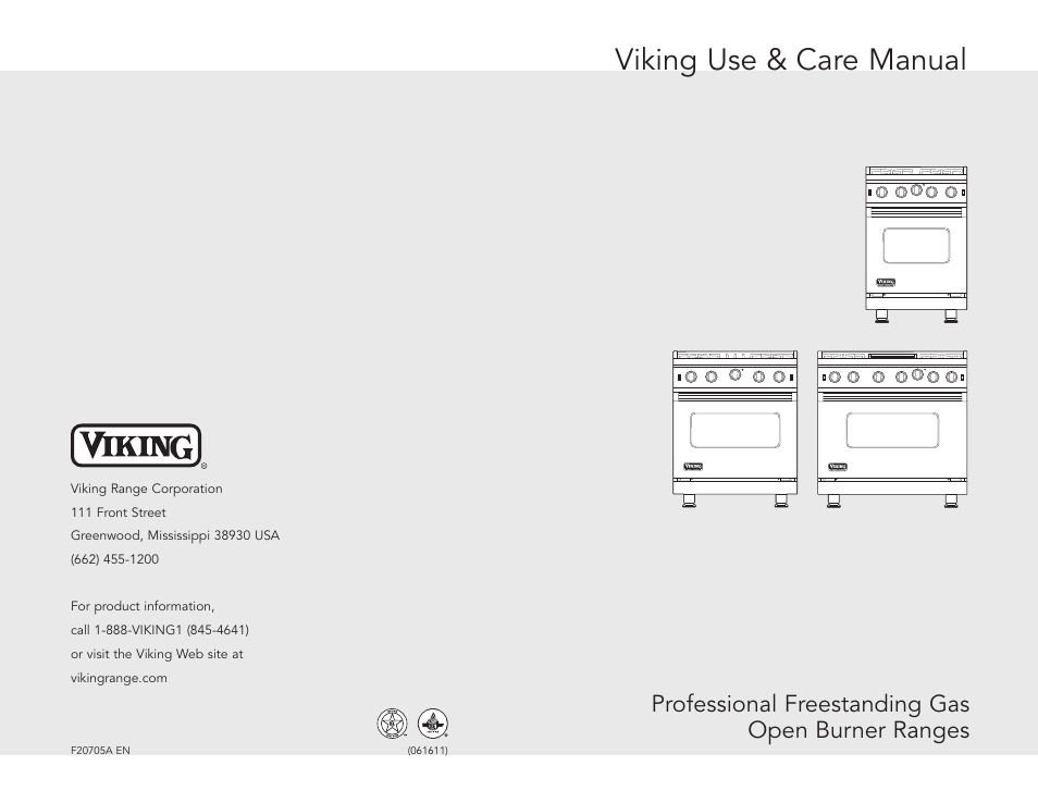 Viking F20705A EN User Manual | 22 pages