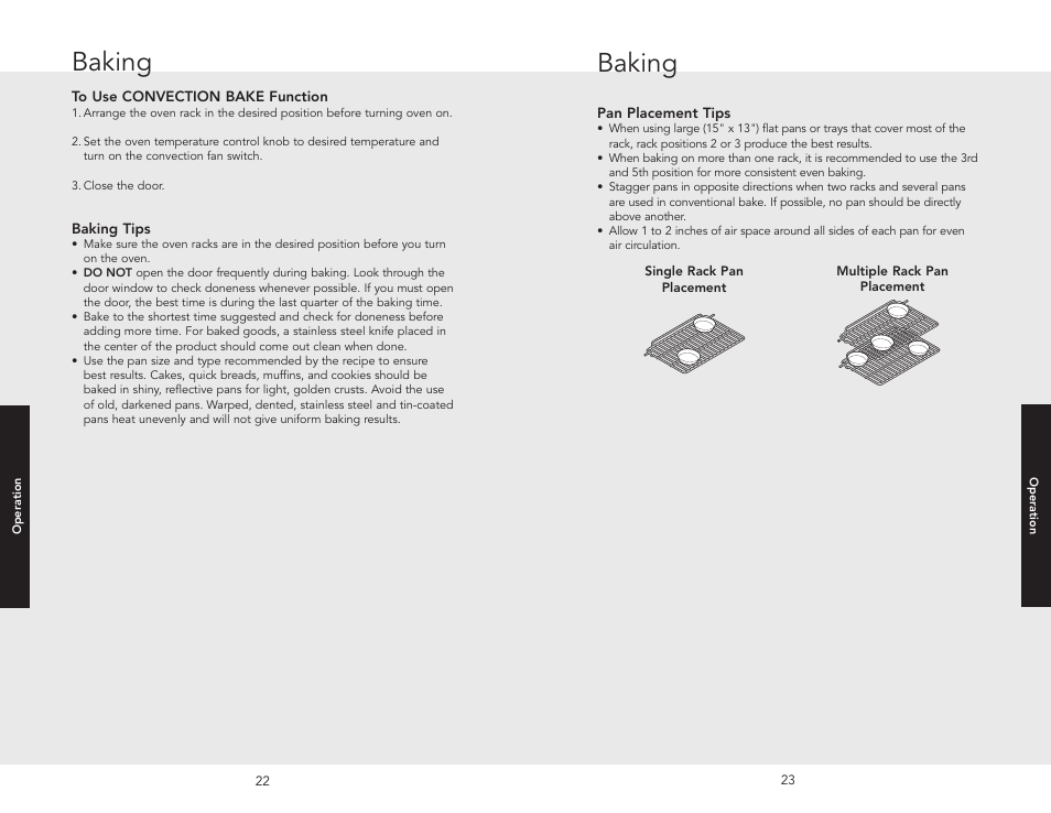 Baking | Viking F20705A EN User Manual | Page 12 / 22