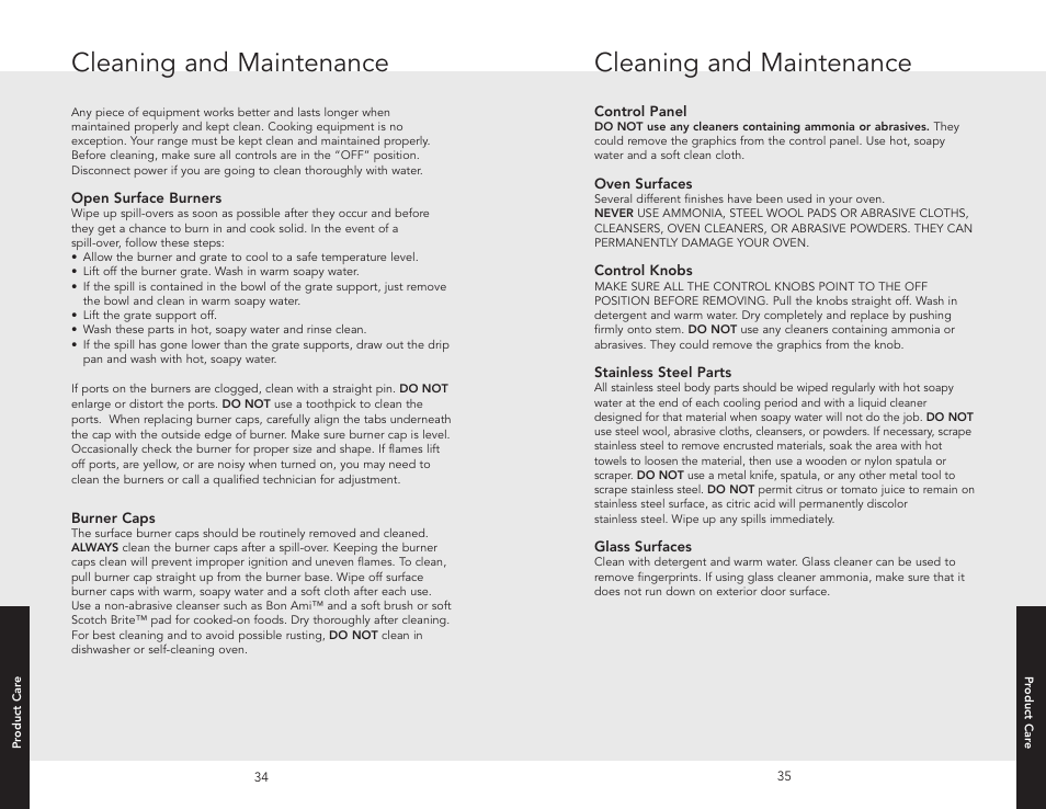 Cleaning and maintenance | Viking F20705A EN User Manual | Page 18 / 22