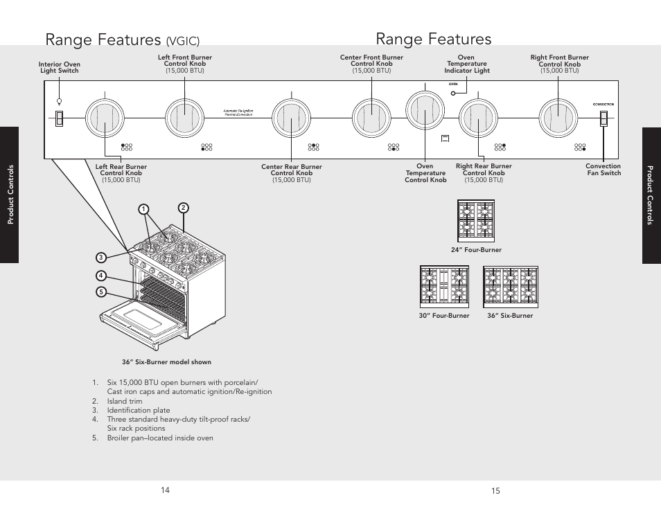 Before using rang, Before using range, Range features | Vgic) | Viking F20705A EN User Manual | Page 8 / 22