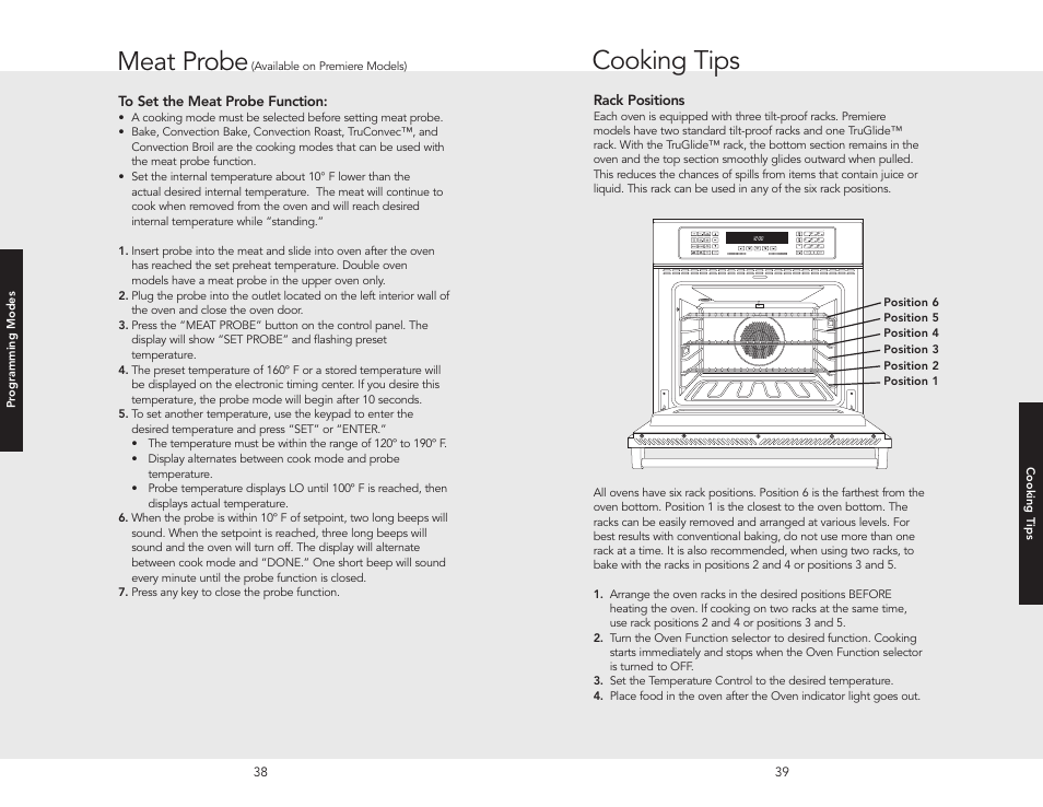 Cooking tips, Meat probe | Viking F20366B User Manual | Page 20 / 30