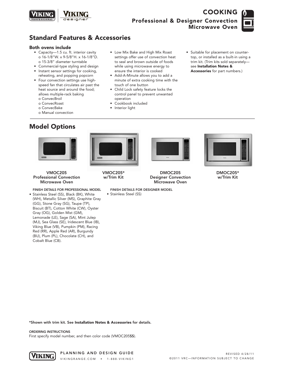 Viking DMOC205 User Manual | 4 pages
