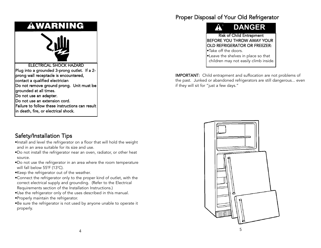 Danger | Viking F20398A User Manual | Page 3 / 16