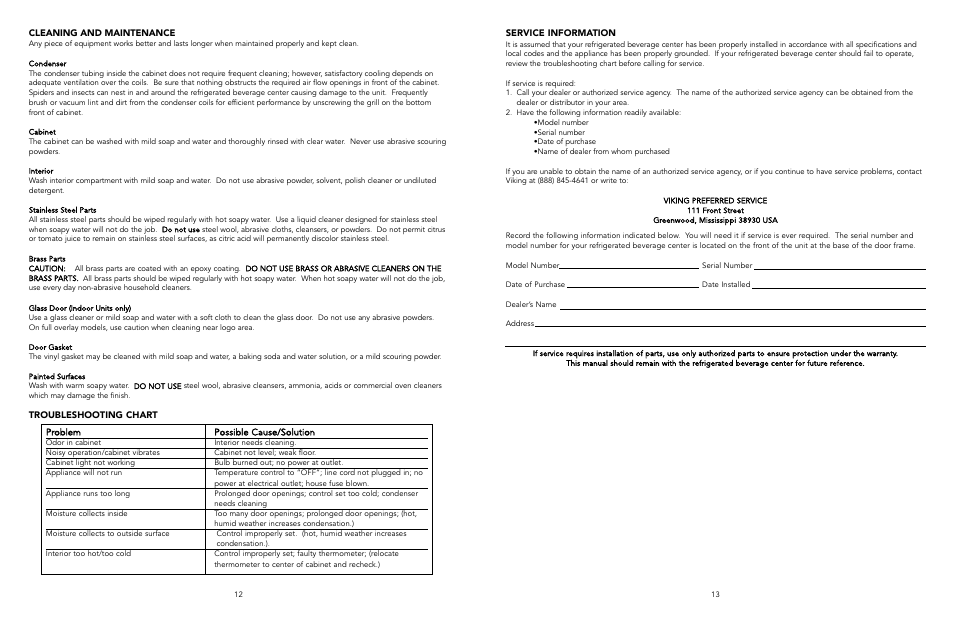 Viking F20347B User Manual | Page 7 / 8