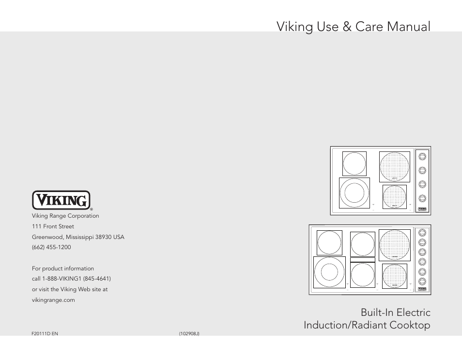 Viking F20111B (M0306VR) User Manual | 12 pages