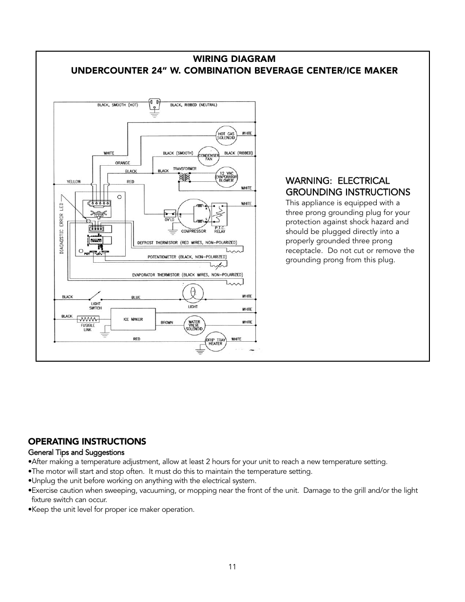 Viking Combination Beverage Center User Manual | Page 11 / 20