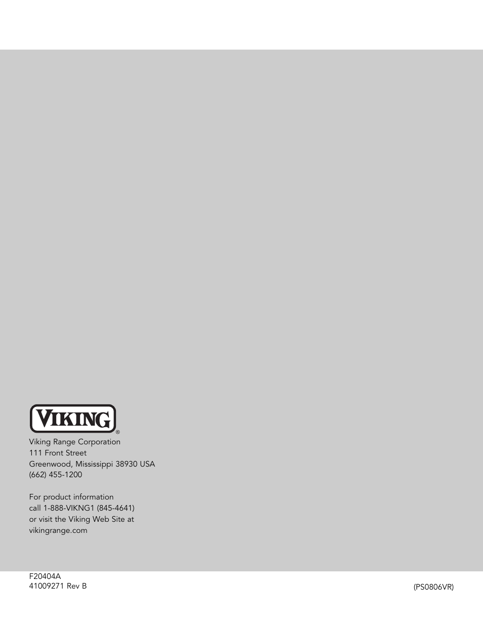 Viking Combination Beverage Center User Manual | Page 20 / 20