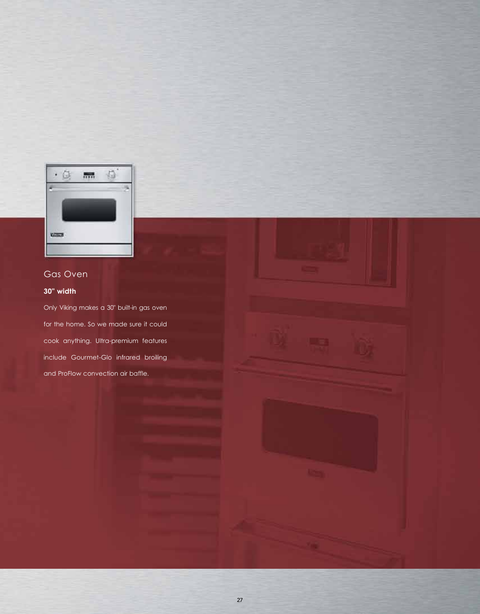 Gas oven | Viking M0908F60094G User Manual | Page 27 / 64