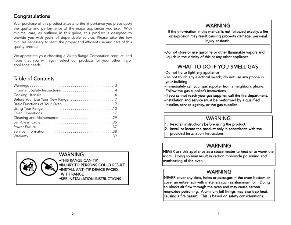 Viking F1737H User Manual | Page 2 / 20