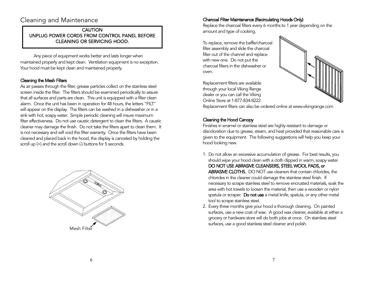 Cleaning and maintenance | Viking F20039C User Manual | Page 4 / 6