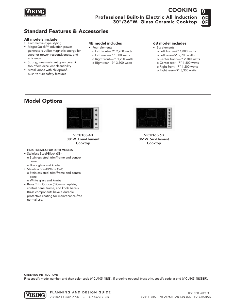 Viking VICU105-4B User Manual | 5 pages