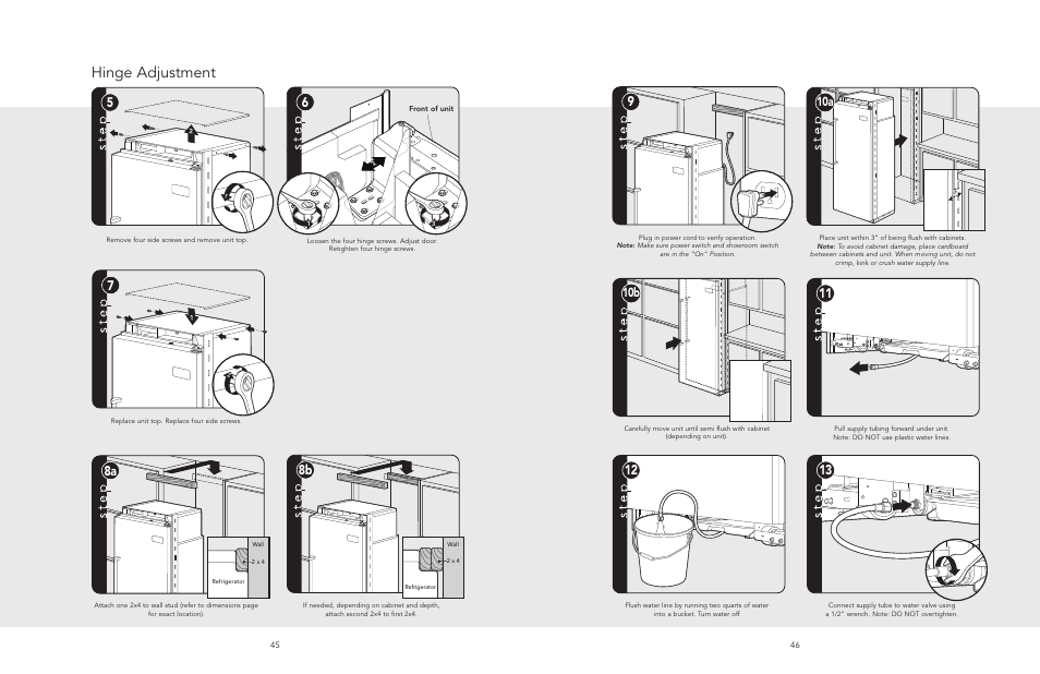 Hinge adjustment | Viking AF/AR User Manual | Page 23 / 26