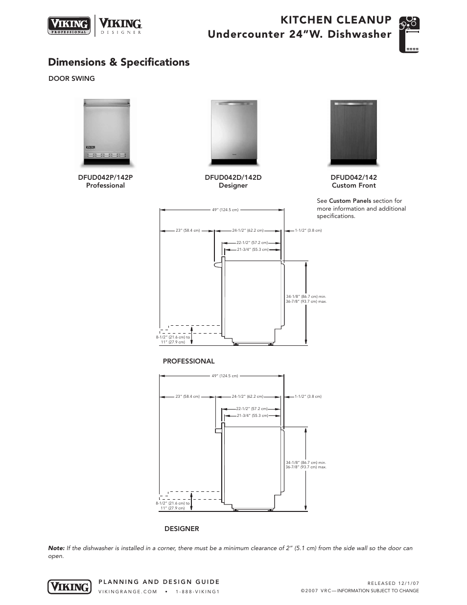 Viking DFUD042/142* Designer User Manual | Page 3 / 5