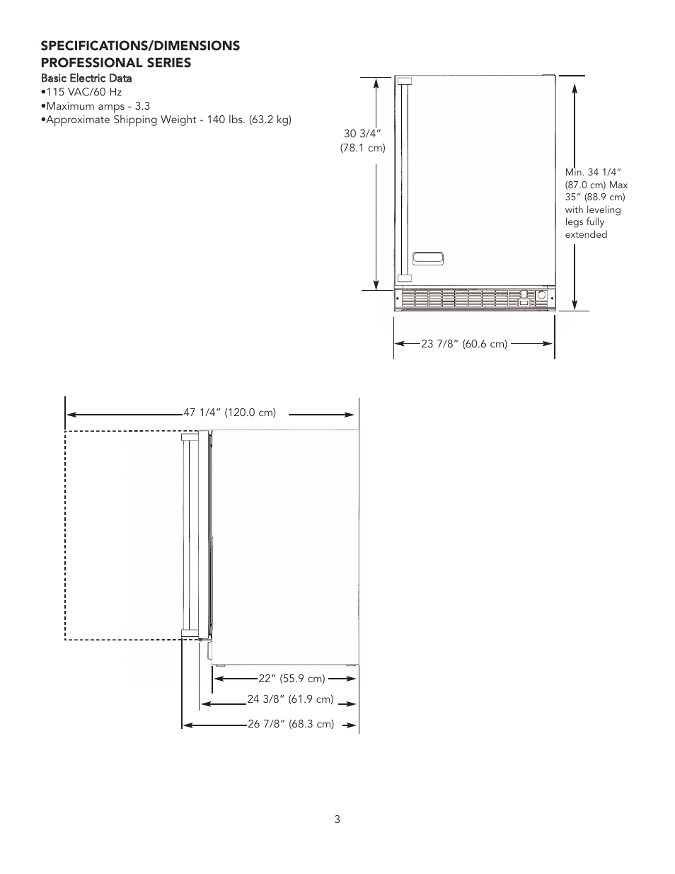 Viking UNDERCOUNTER/FREESTANDING WINE CELLAR User Manual | Page 3 / 14