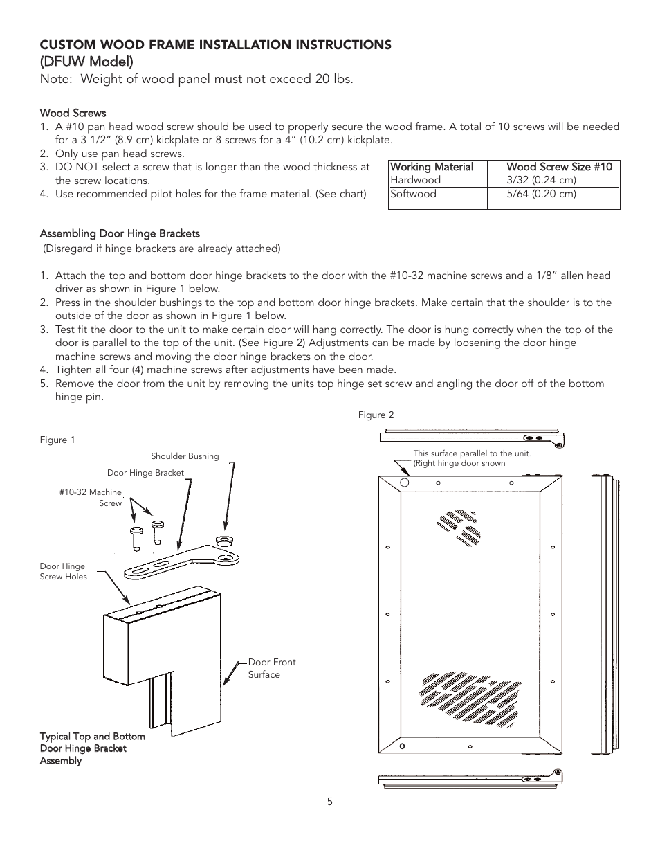 D df fu uw w m mo od de ell)) | Viking UNDERCOUNTER/FREESTANDING WINE CELLAR User Manual | Page 5 / 14