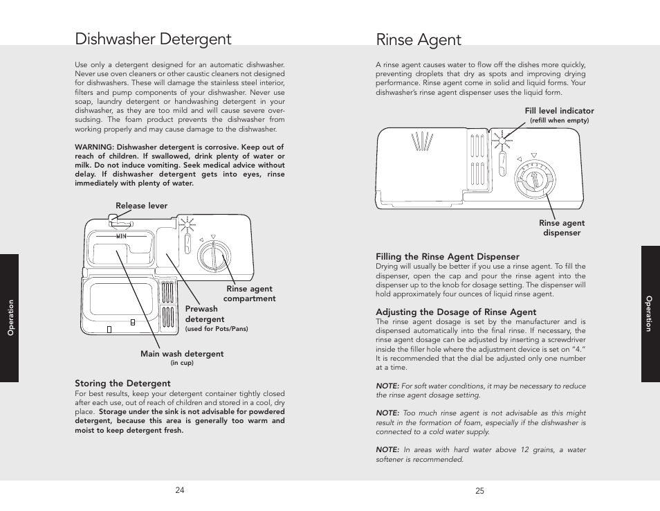 Rinse agent, Dishwasher detergent | Viking 450 User Manual | Page 13 / 22