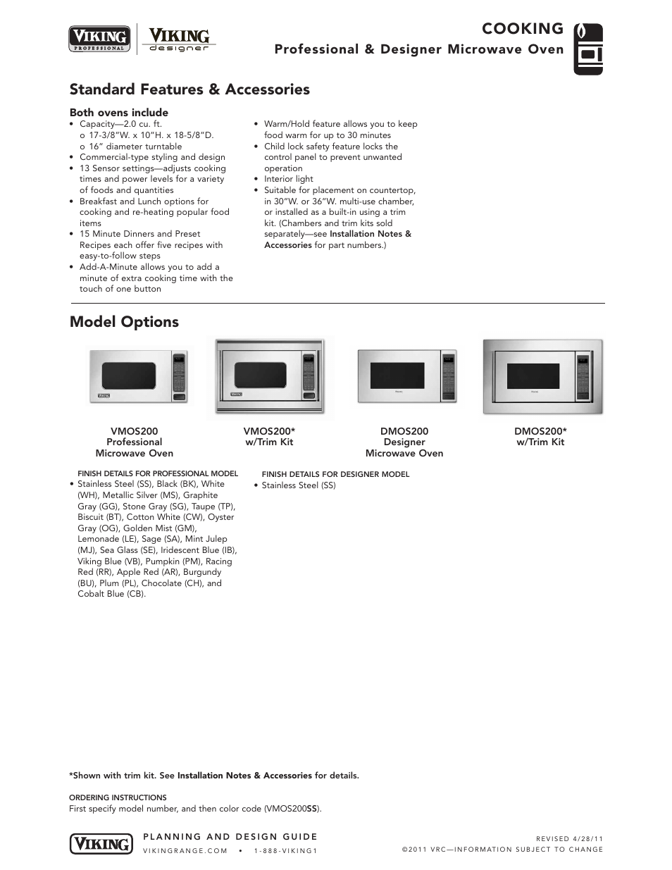 Viking VMOS200 User Manual | 4 pages