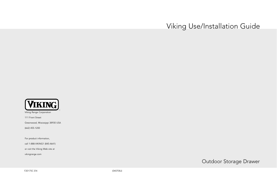 Viking 30-inch W User Manual | 4 pages