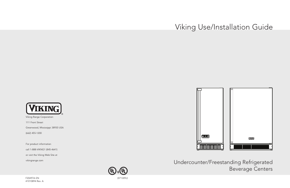 Viking F20497 User Manual | 12 pages