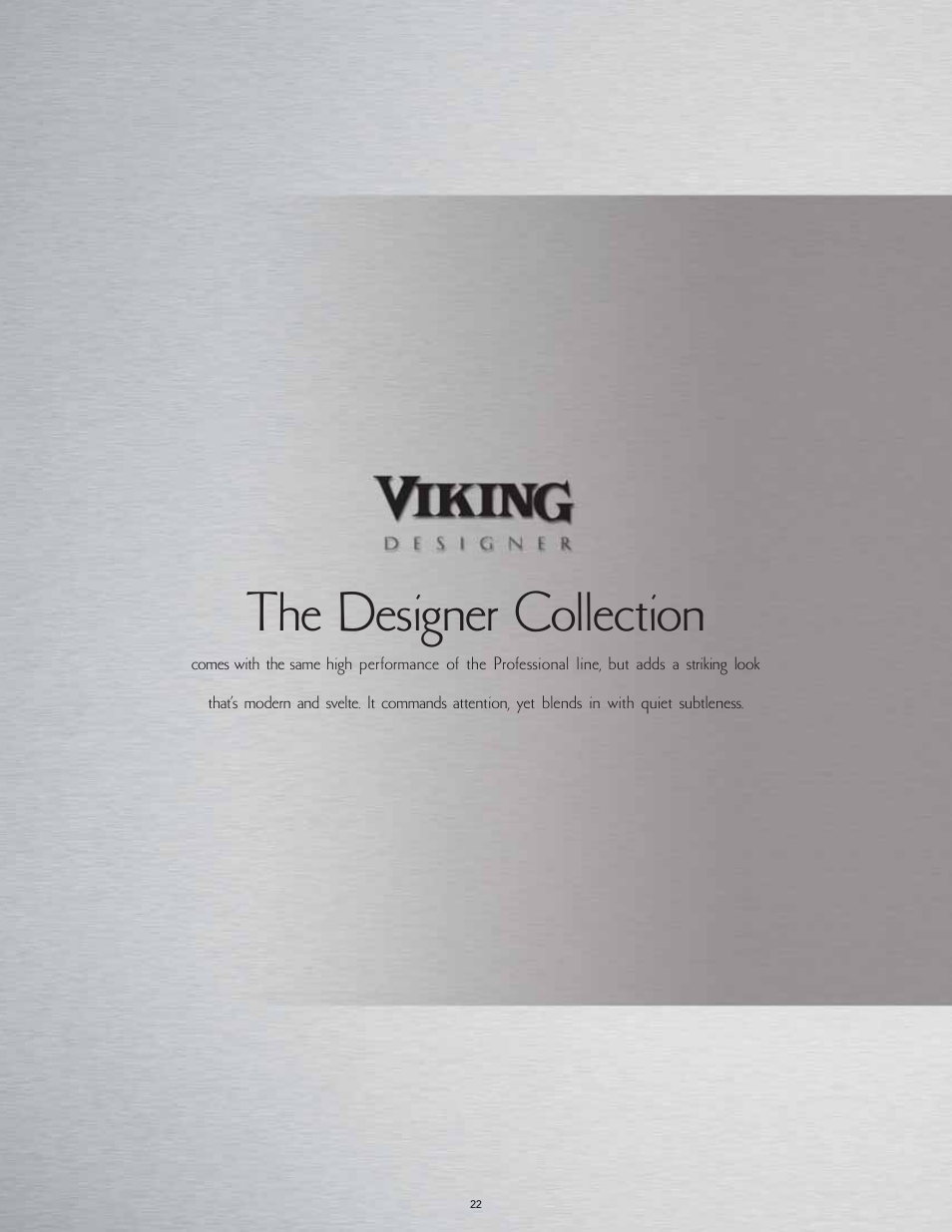 The designer collection | Viking F60066H User Manual | Page 22 / 52