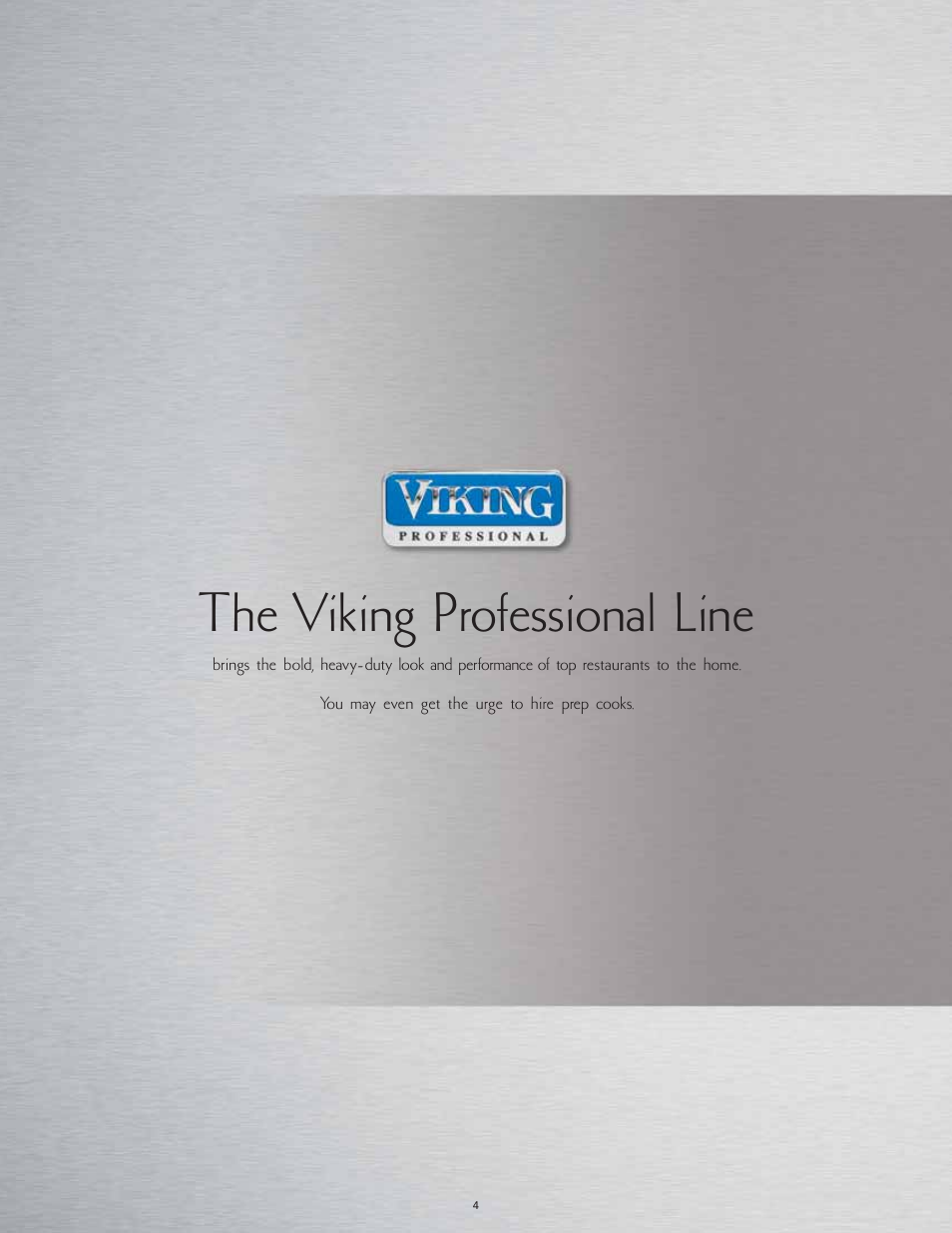 The viking professional line | Viking F60066H User Manual | Page 4 / 52