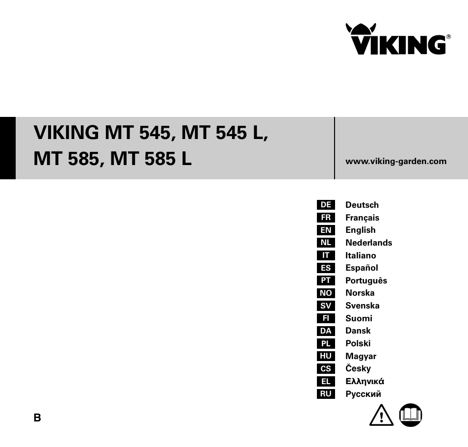 Viking MT 545/MT 545L/MT 585/MT 585L User Manual | 36 pages