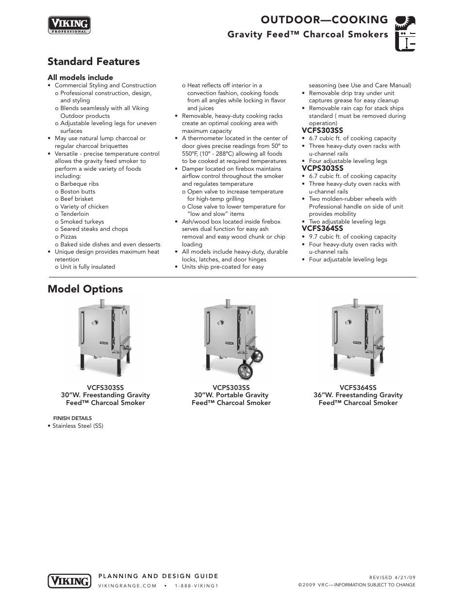 Viking VCPS303SS User Manual | 4 pages