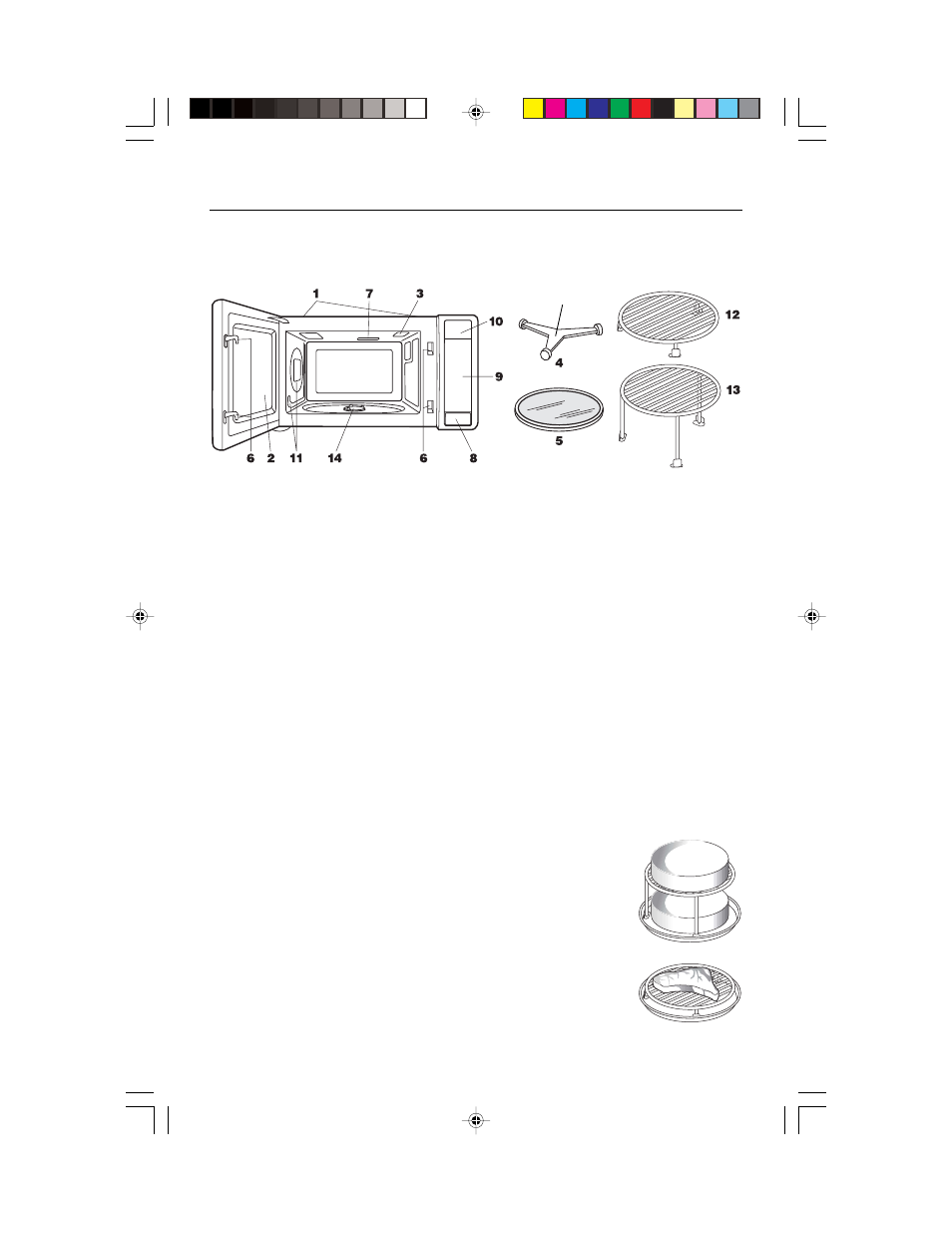 Part names, Microwave oven parts, Accessories | Viking F20303 User Manual | Page 15 / 128