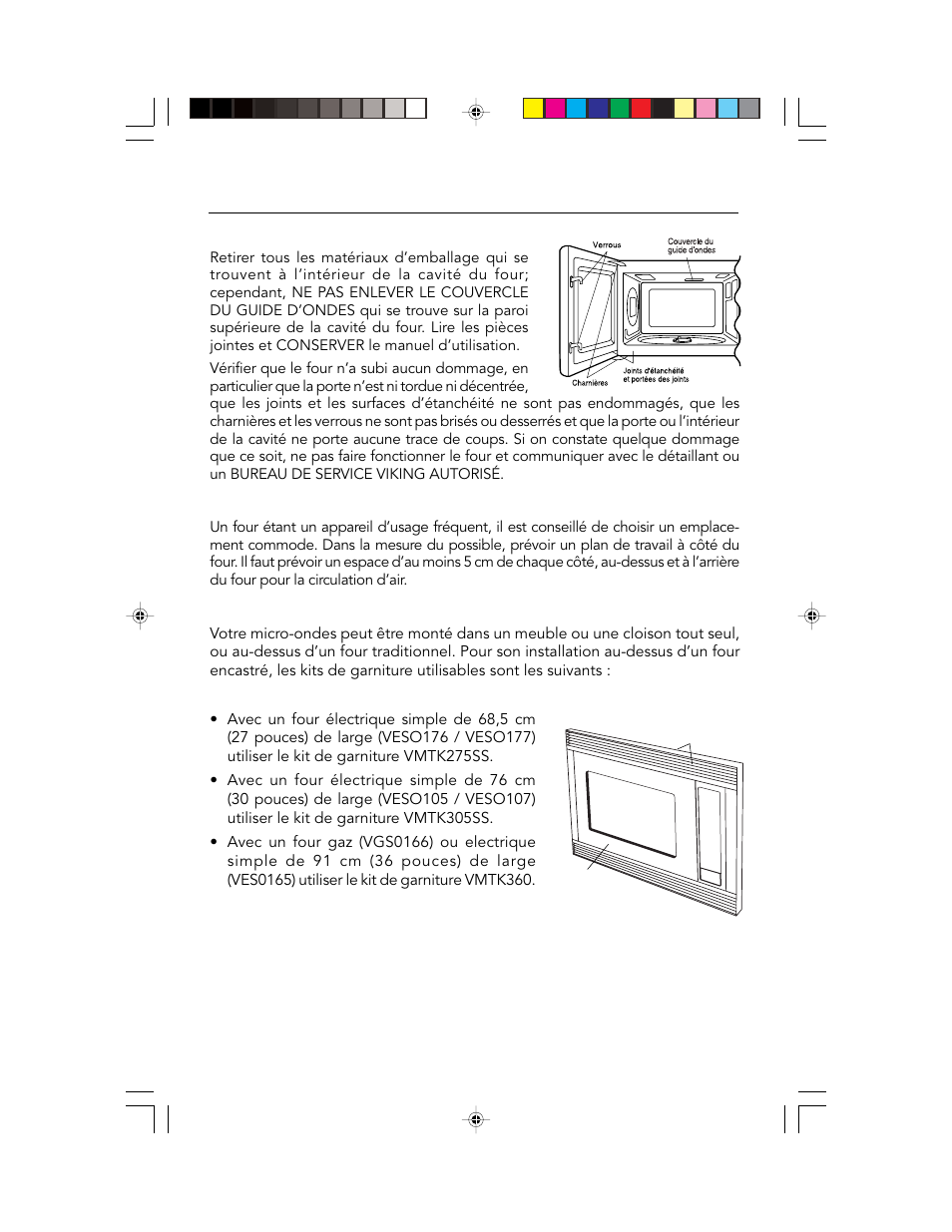 Instructions de déballage | Viking F20303 User Manual | Page 46 / 128