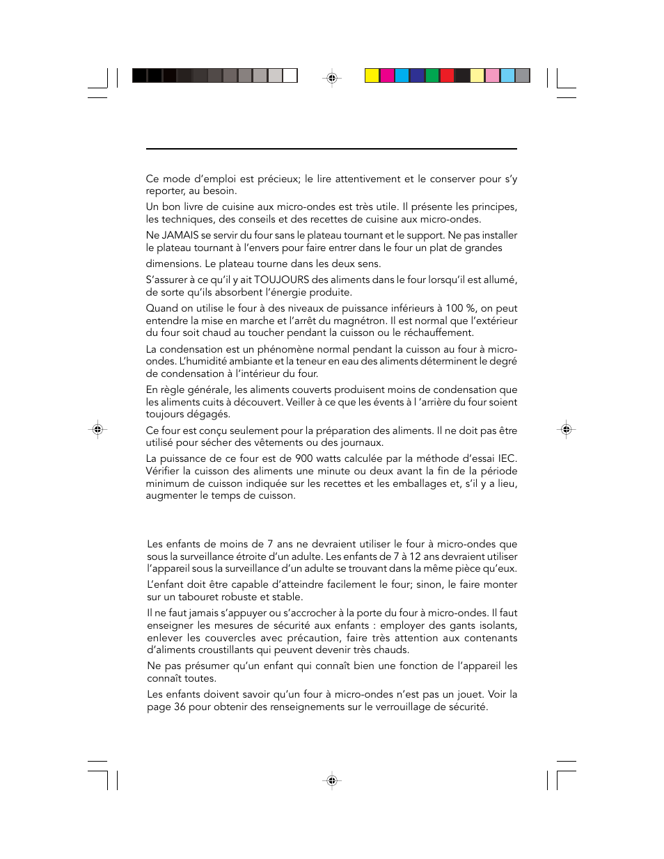 Renseignements utiles, Le four à micro-ondes, À propos des enfants et du four à micro-ondes | Viking F20303 User Manual | Page 48 / 128