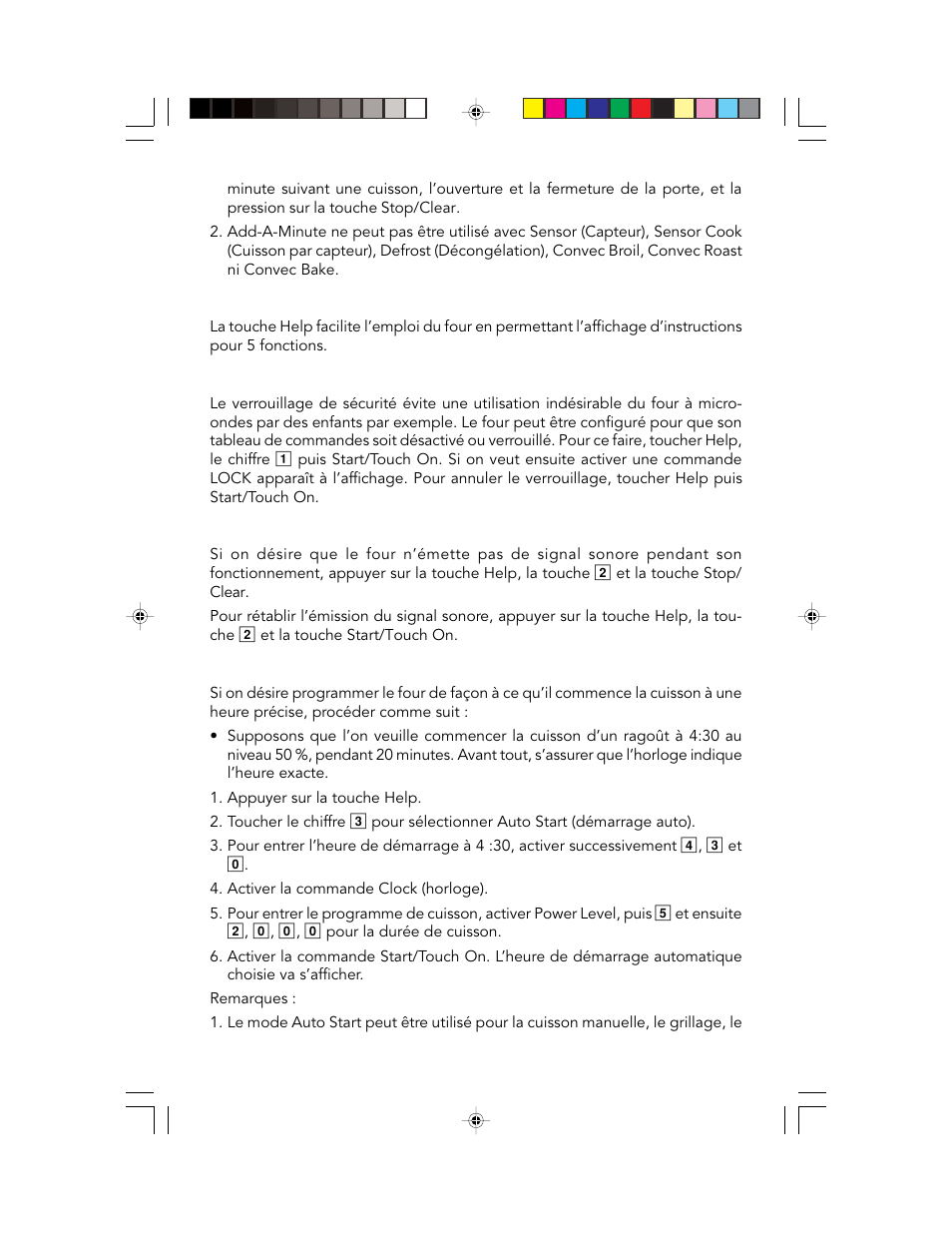 Help (aide [control pad]) | Viking F20303 User Manual | Page 77 / 128