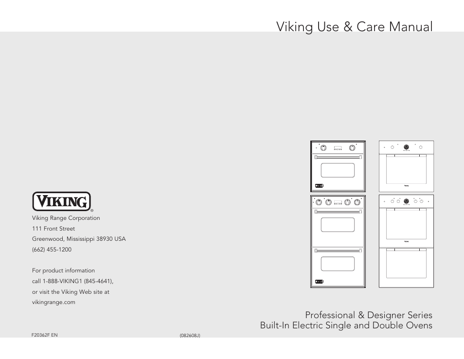 Viking F20362B User Manual | 24 pages