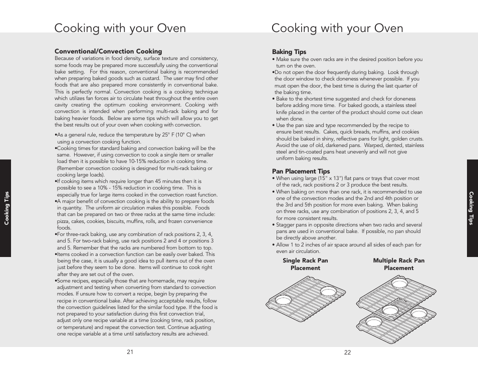 Cooking with your oven | Viking F20362B User Manual | Page 13 / 24