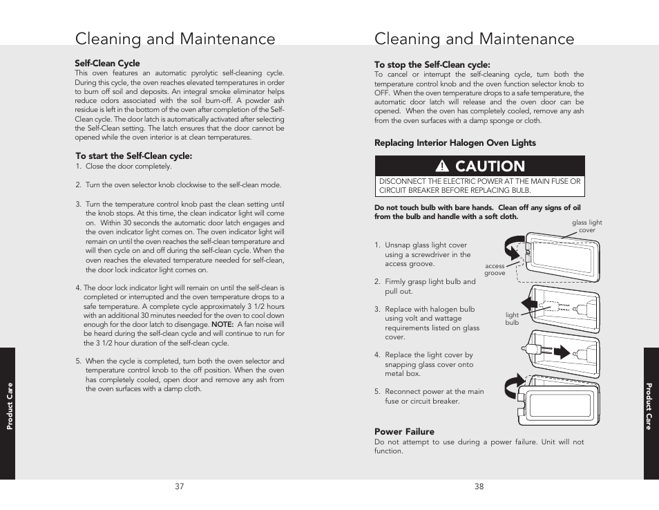 Cleaning and maintenance, Warning danger caution for your safety | Viking F20362B User Manual | Page 21 / 24