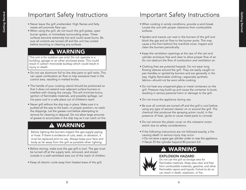 Important safety instructions, Warning | Viking F20455A User Manual | Page 5 / 18