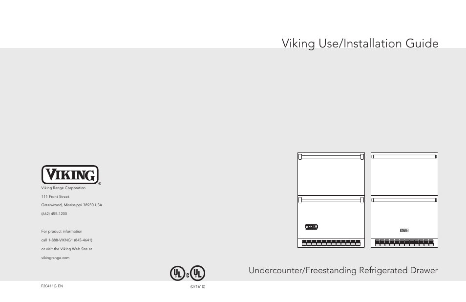 Viking Refrigerator Drawer User Manual | 14 pages