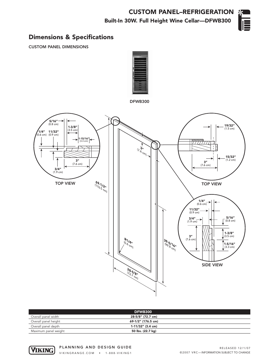 Viking DDWB User Manual | 3 pages