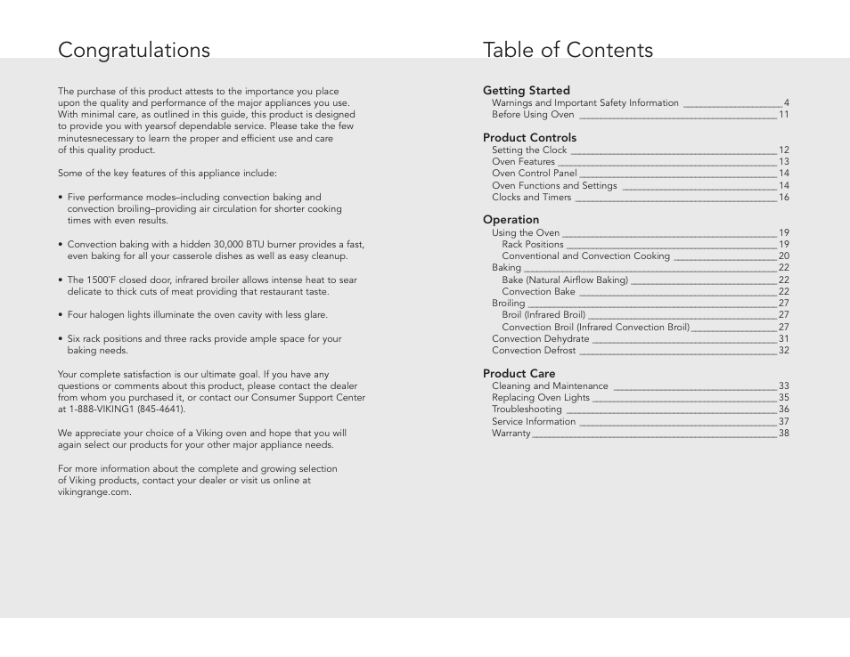 Viking F20516 User Manual | Page 2 / 20