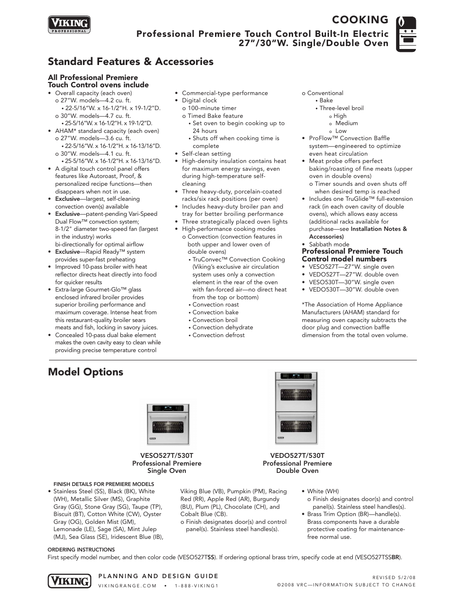 Viking VES O130T User Manual | Page 2 / 6