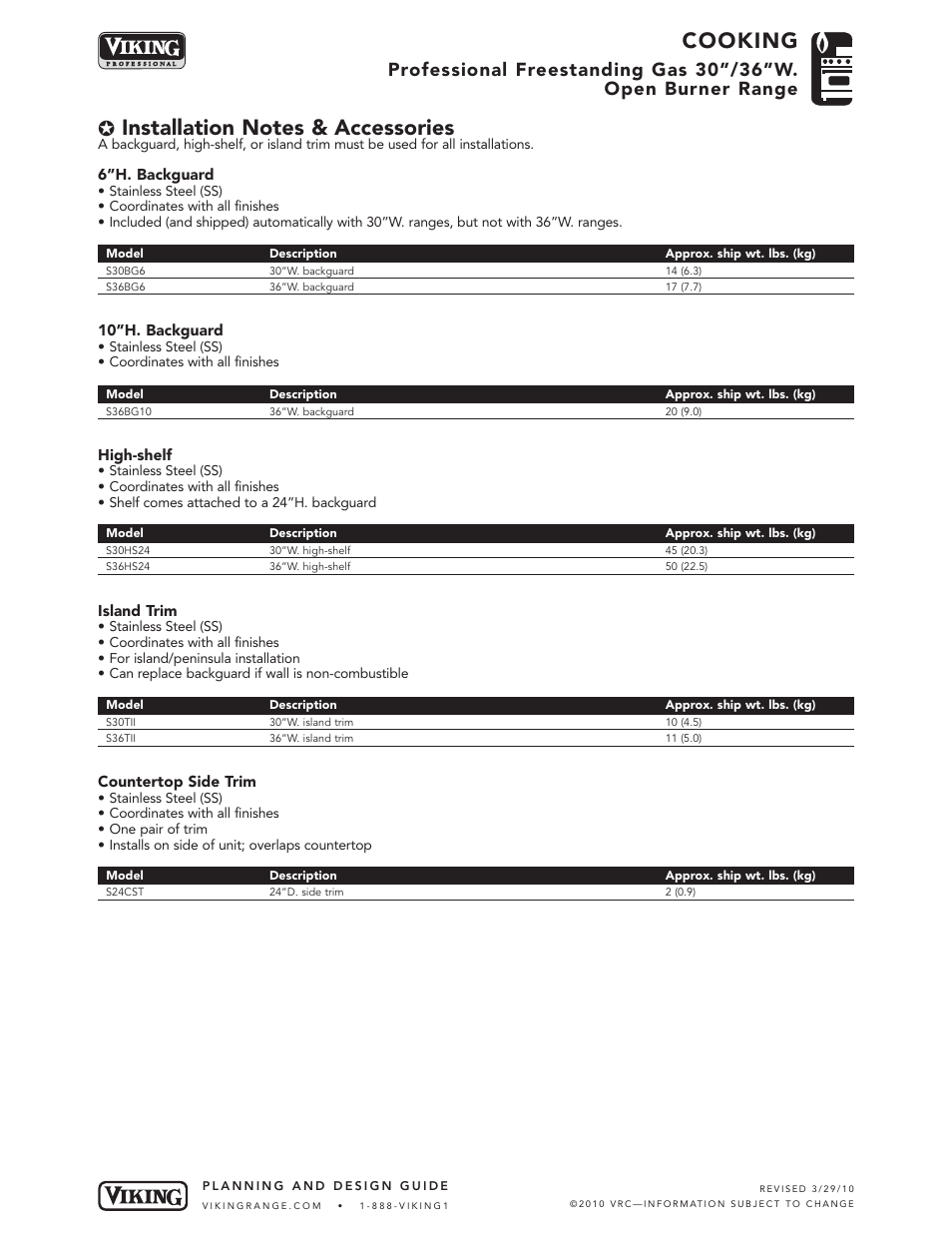 Cooking | Viking VGIC366-6B User Manual | Page 5 / 6