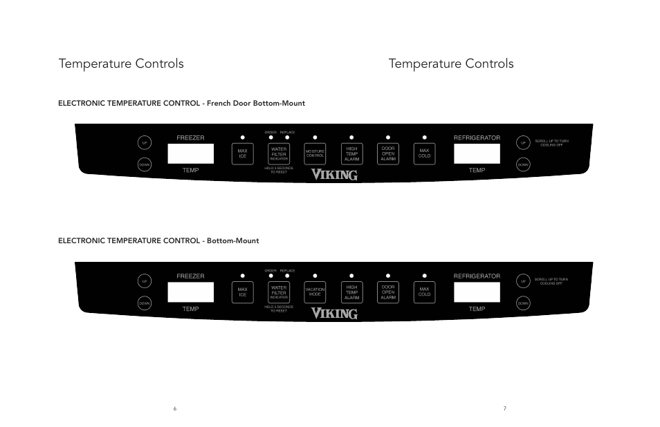 Temperature controls | Viking F20394E EN User Manual | Page 4 / 18