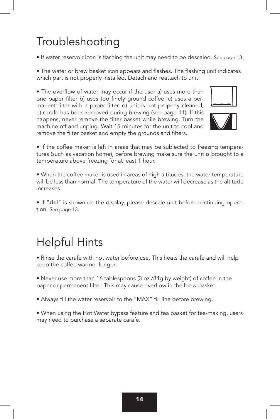 Troubleshooting, Helpful hints | Viking VCCM12 User Manual | Page 14 / 16